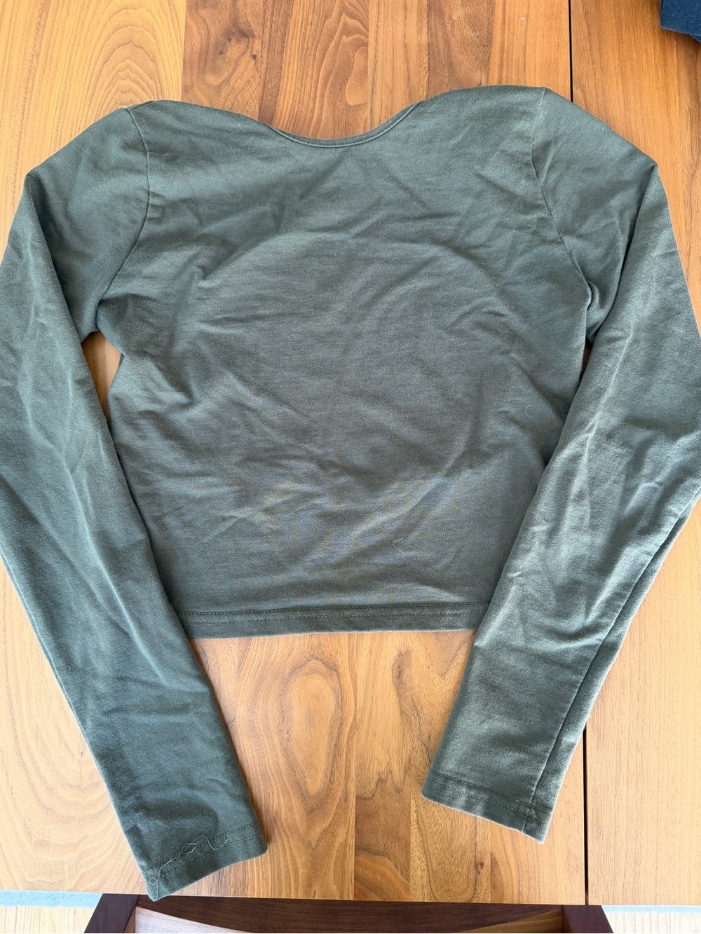 Edikted Green Long Sleeve Open Back Top